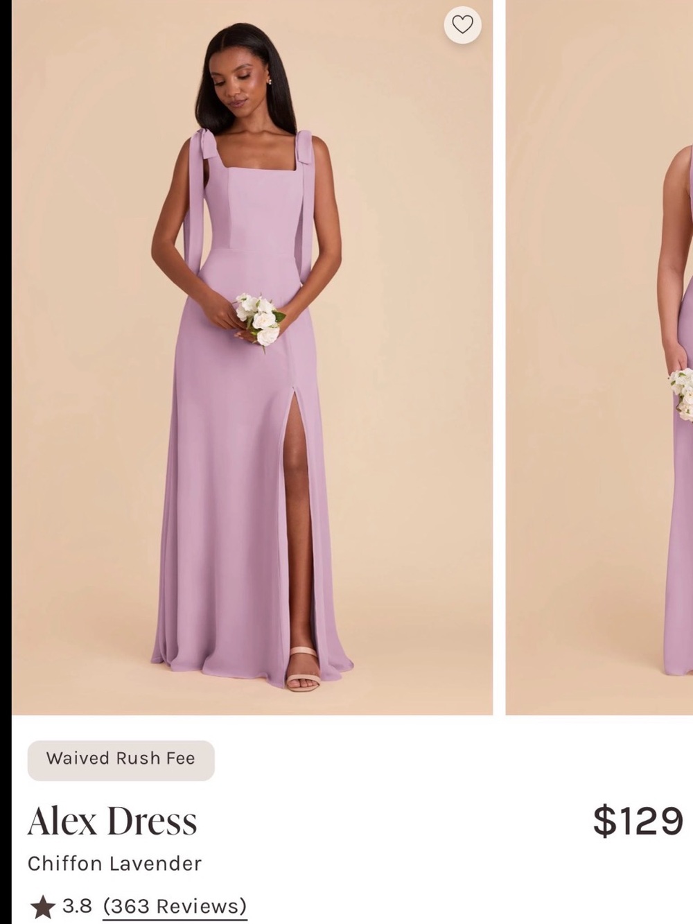 Birdy Grey Lavender Alex Gown with Shoulder Ties